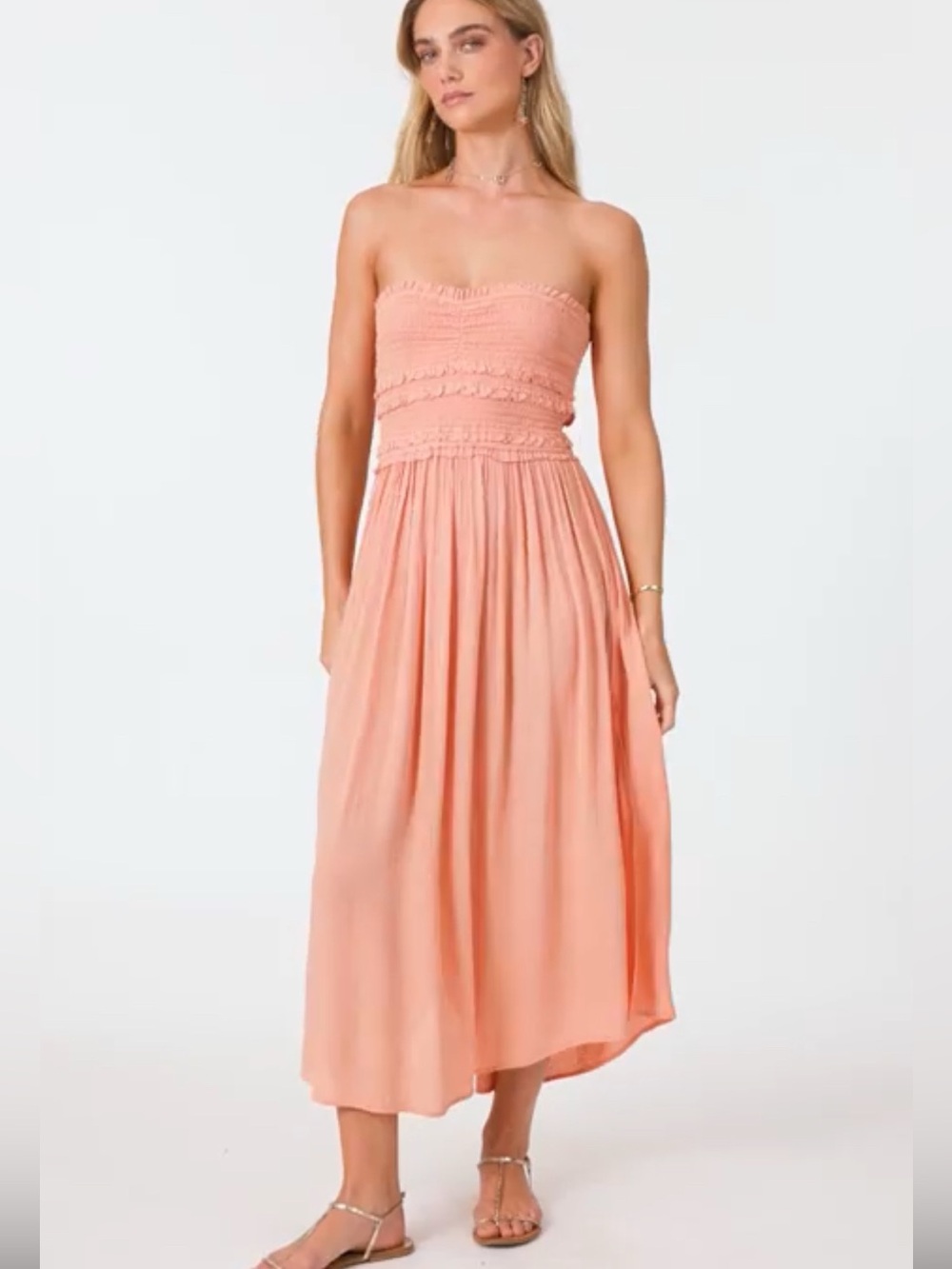 O’Neill Devyn Strapless Midi Dress